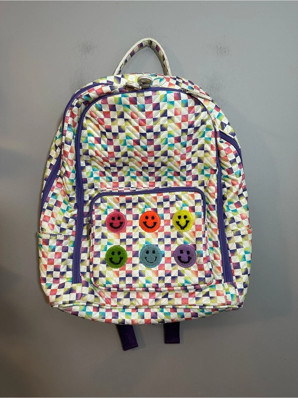 Girls Colorful Smily Face Backpack